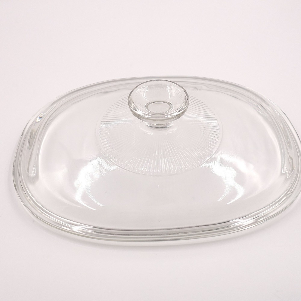 Pyrex F12C Oval Glass Lid ONLY For Corning Ware French White Baking Dish 9x7